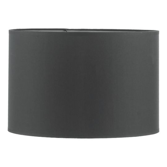Dar Kelso Black Cotton Drum Shade 38cm
