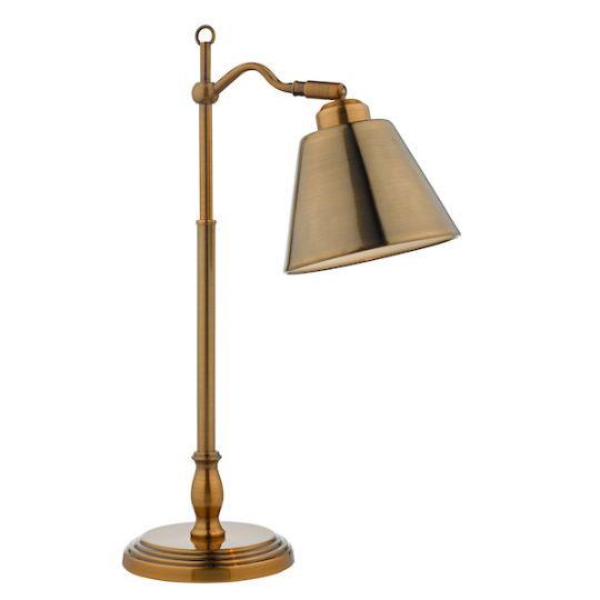 Dar Kempten Task Table Lamp Antique Brass