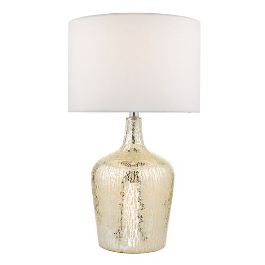 Dar Lolek Dual Light Table Lamp Clear/Silver Glass With Shade