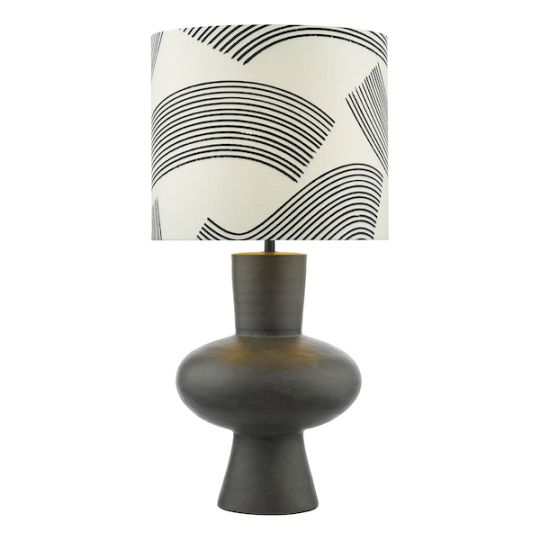 Dar Miho Table Lamp Black/Bronze With Shade