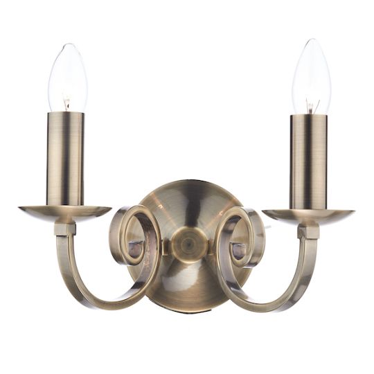 Dar Murray Double Wall Bracket Antique Brass