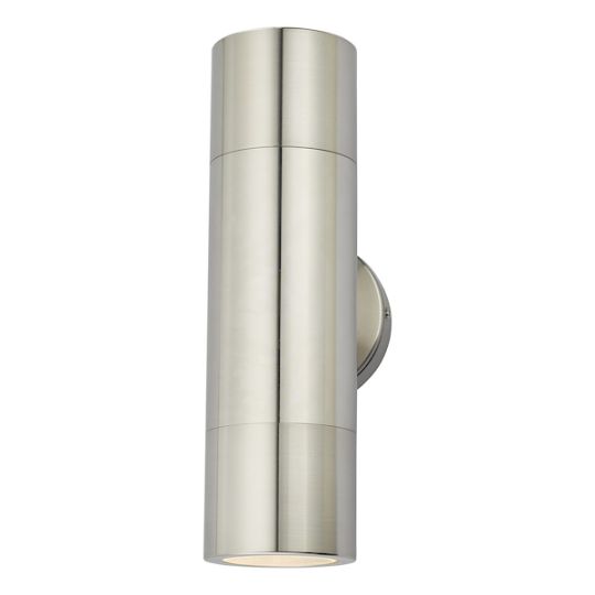 Dar Ortega Outdoor 2 Light Wall Light Aluminium IP65