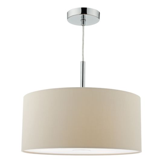 Dar Ronda 3lt Pendant With Ecru Shade And Diffuser 40cm