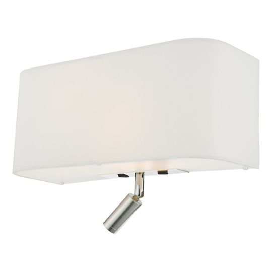 Dar Ronda 3 Light Wall Light Ivory With LED Reading Light