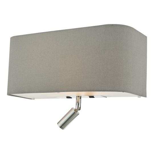 Dar Ronda 3 Light Wall Light Grey With LED Reading Light