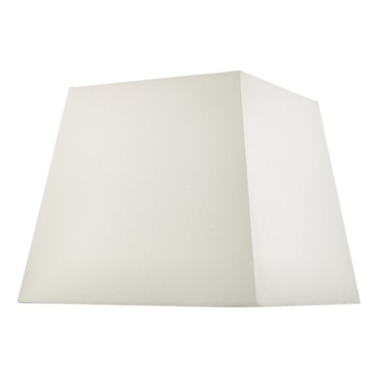 Dar S1101 Ivory Faux Silk Tapered Square Shade 37cm