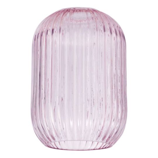 Dar Sawyer Easy Fit Shade Pink Ribbed Glass