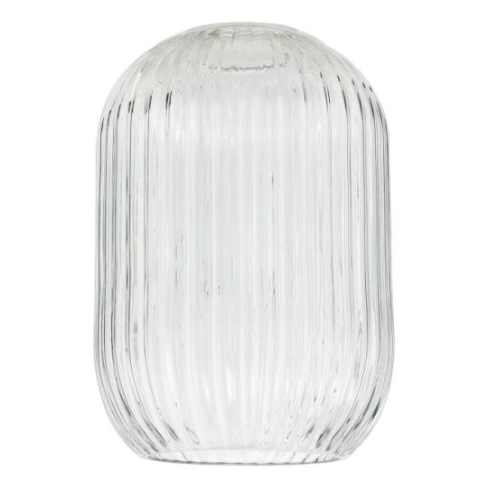 Dar Sawyer Easy Fit Shade Clear Ribbed Glass