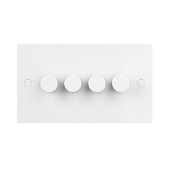 Saxby Square Edge 4G Led Dimmer 5-100W in White