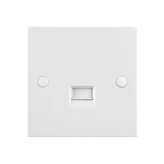 Saxby Square Edge Telephone Secondary Socket in White