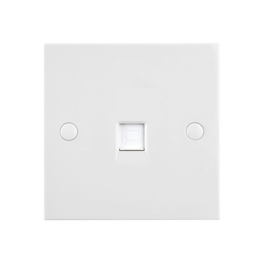 Saxby Square Edge Rj45 Data Socket in White