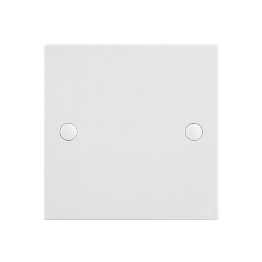 Saxby Square Edge 1G Blanking Plate in White