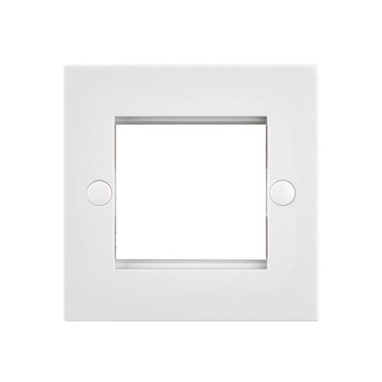 Saxby Square Edge 2G Modular Faceplate (2 Modules) in White