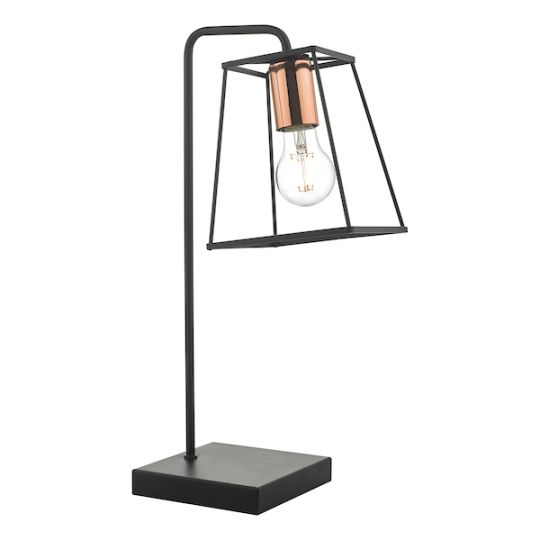 Dar Tower Table Lamp Black & Copper