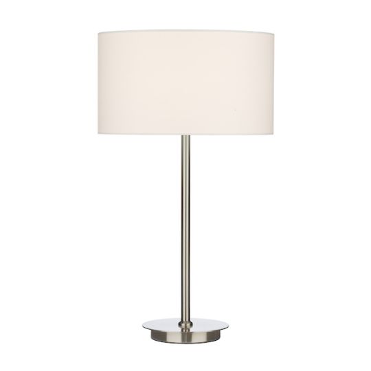 Dar Tuscan Table Lamp Satin Chrome Base Only