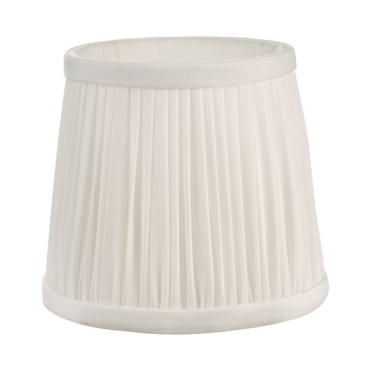 Dar Ulyana Ivory Faux Silk Pleated Shade 14cm