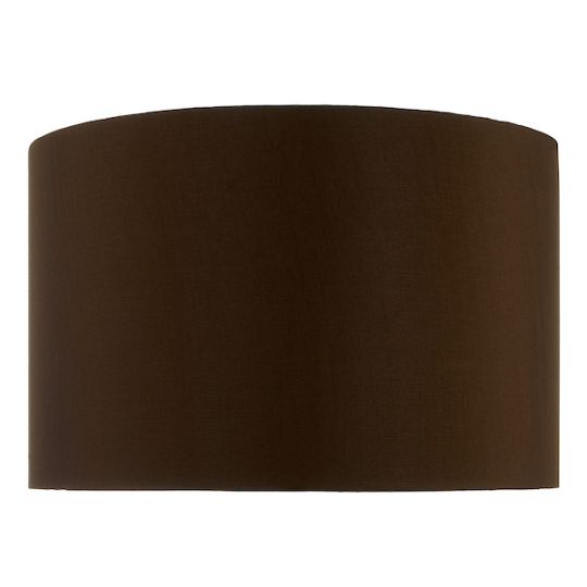 Dar Voyage Brown Faux Silk Drum Shade 38cm