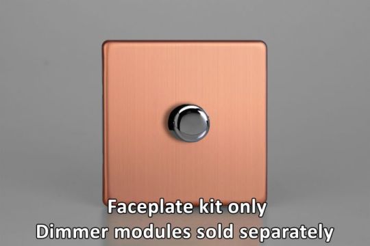 Varilight Brushed Copper 1-Gang Matrix Kit For Rotary Dimmers