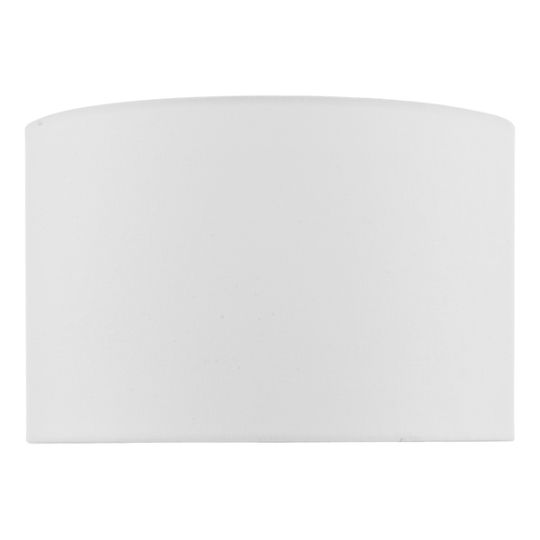 Dar Weylin White Faux Silk Drum Shade 32cm