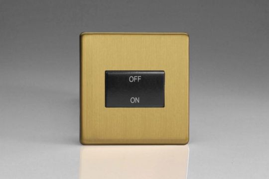 Varilight Brushed Brass 10A Fan Isolating Switch (3 Pole)