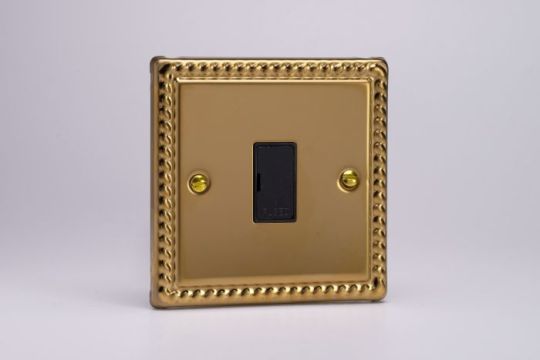Varilight Georgian Brass 13A Unswitched Fused Spur