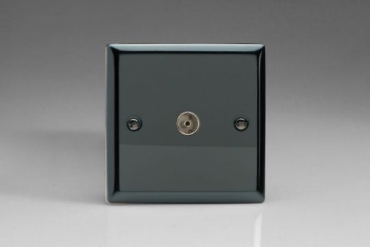 Varilight Iridium 1-Gang TV Socket, Co-Axial