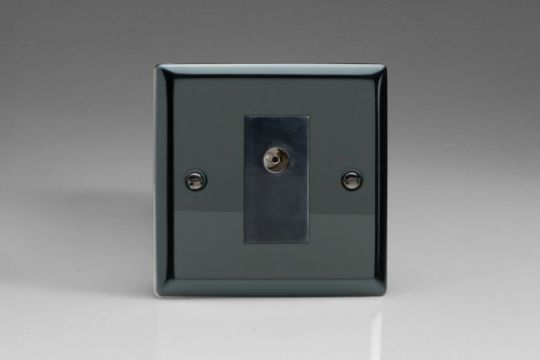 Varilight Iridium 1-Gang TV Socket, Isolated Co-axial