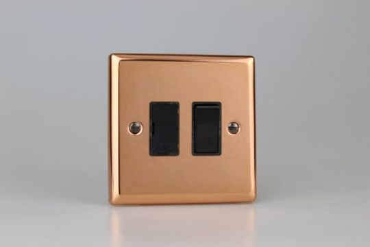 Varilight Polished Copper 13A Switched Fused Spur 