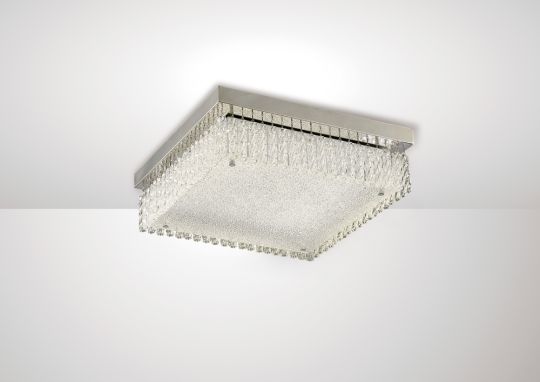 Diyas IL80053 Aiden Large Square Ceiling 21W 1800lm LED 4200K Polished Chrome/Crystal