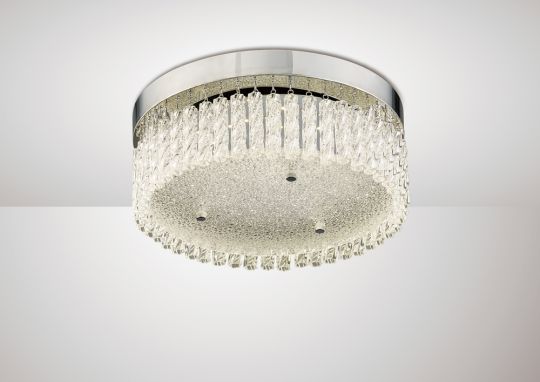 Diyas IL80054 Aiden Small Round Ceiling 18W 1600lm LED 4200K Polished Chrome/Crystal