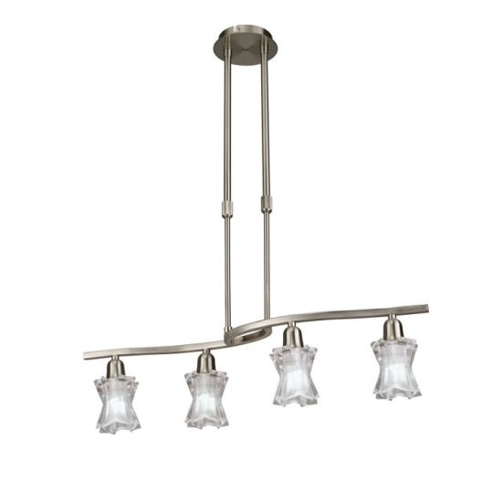 Mantra Alaska Telescopic 4 Light L1 SGU10 Bar Satin Nickel CFL Lamps INCLUDED