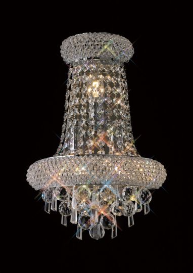 Diyas IL31442 Alexandra Wall Lamp Large 3 Light Polished Chrome/Crystal