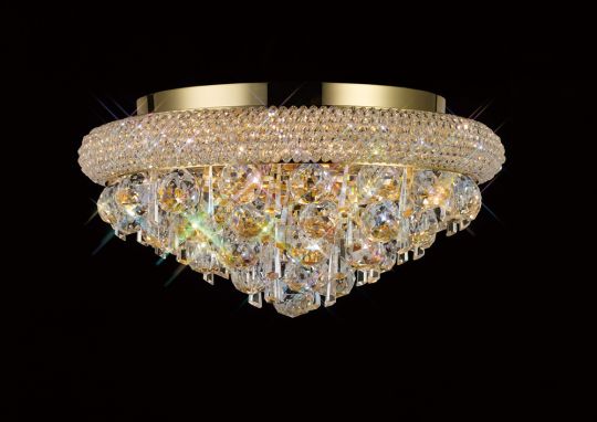 Diyas IL32105 Alexandra Ceiling 6 Light French Gold/Crystal
