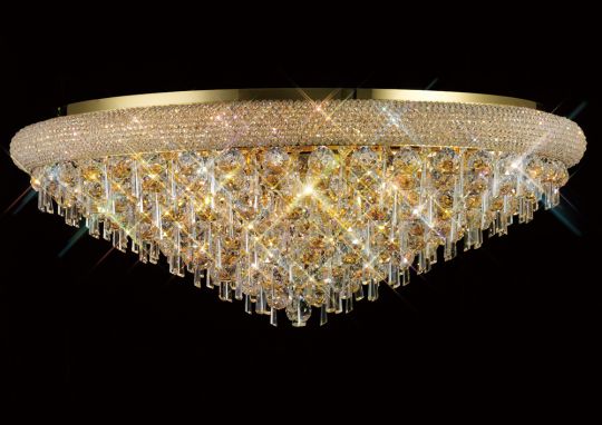 Diyas IL32109 Alexandra Ceiling 18 Light French Gold/Crystal