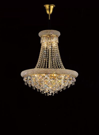 Diyas IL32111 Alexandra Pendant 13 Light French Gold/Crystal