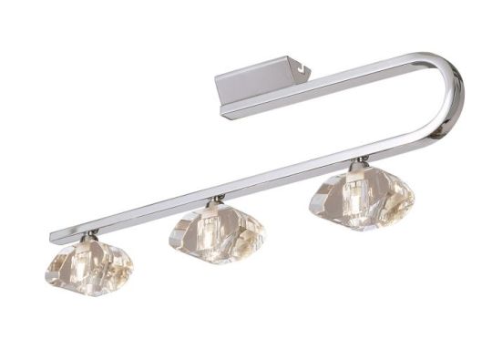 Mantra Alfa Ceiling Linear Bar 3 Light G9 Polished Chrome
