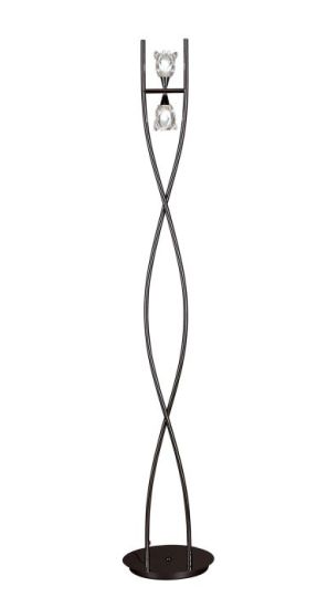 Mantra Amel Floor Lamp 2 Light G9 Black Chrome