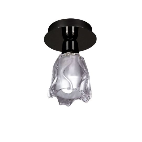 Mantra Amel Ceiling 1 Light L1/SGU10 Black Chrome CFL Lamps INCLUDED