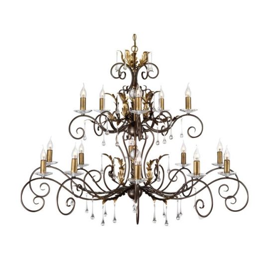 Elstead Lighting Amarilli 15 Light Chandelier - Bronze