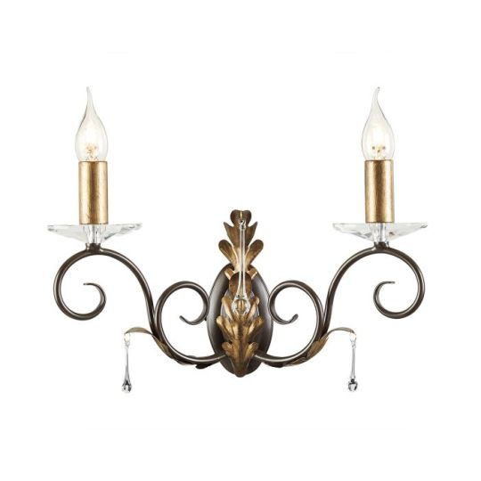 Elstead Lighting Amarilli 2 Light Wall Light - Bronze/Gold 