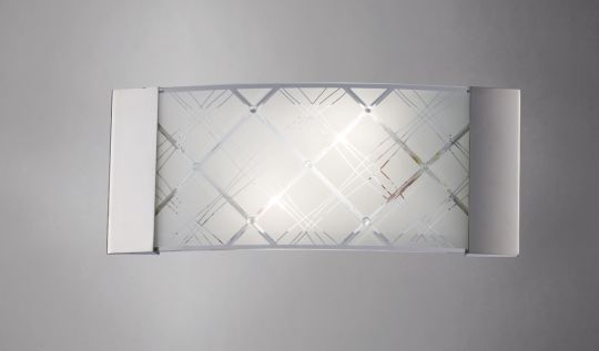 Diyas IL31280 Aries Wall Lamp 2 Light Polished Chrome/Glass