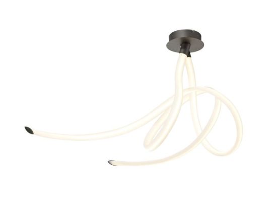 Mantra Armonia Semi Flush Large Ribbons Dimmable 60W LED 3000K 4500lm Titanium/Frosted Acrylic 3yrs Warranty
