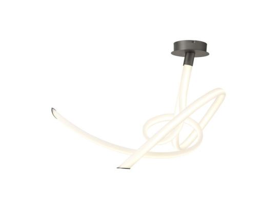 Mantra Armonia Semi Flush Medium Ribbons Dimmable 60W LED 3000K 4500lm Titanium/Frosted Acrylic 3yrs Warranty