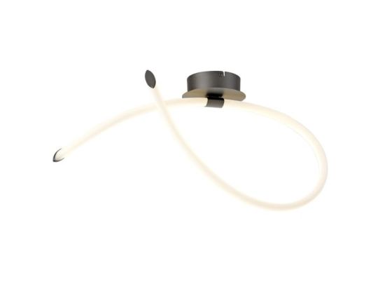 Mantra Armonia Semi Flush Loop Dimmable 25W LED 3000K 1875lm Titanium/Frosted Acrylic 3yrs Warranty