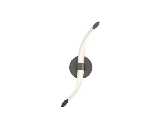 Mantra Armonia Wall Lamp Wave Dimmable 12W LED 3000K 900lm Titanium/Frosted Acrylic 3yrs Warranty