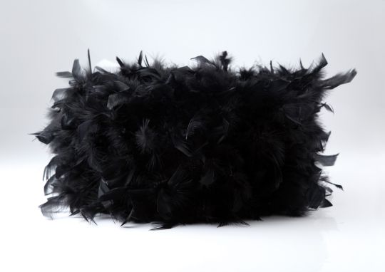 Diyas ILS10626 Arqus Feather Shade Black 410mm x 200mm