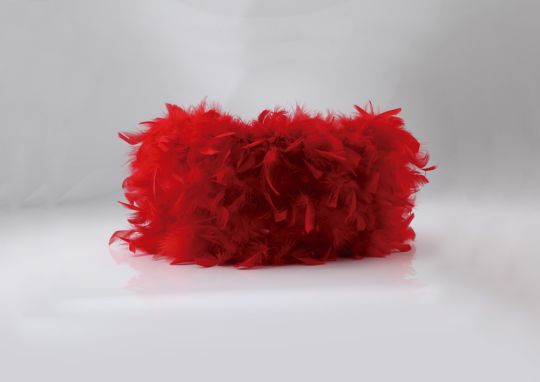Diyas ILS10630 Arqus Feather Shade Red 250mm x 180mm