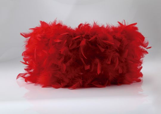 Diyas ILS10632 Arqus Feather Shade Red 410mm x 200mm