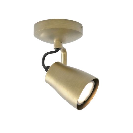 Astro Juno Single Spotlight in Matt Brushed Brass
