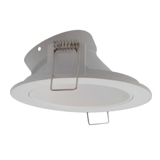 Mantra Brandon Recessed Downlight Round 1 x GU10 (Max 12W) Matt White Cut Out: 98mm Lampholder Included